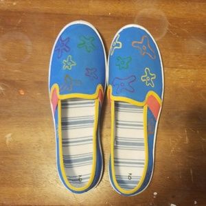 custom spongebob inspired shoes